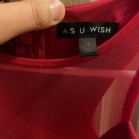 Red prom / evening gown dress size 3 - Picture 10 of 11